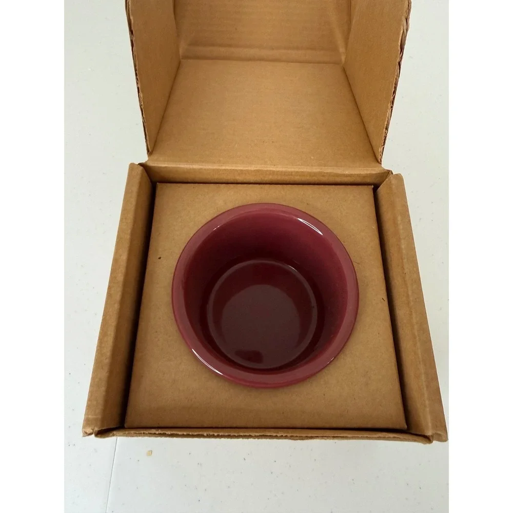 LONGABERGER POTTERY WOVEN TRADITIONS 1 PINT PAPRIKA SALT CROCK